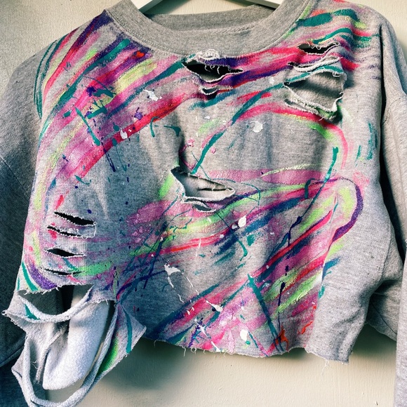 BYN Customs 90s Inspired Crop Sweater - Picture 3 of 8